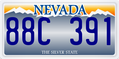 NV license plate 88C391