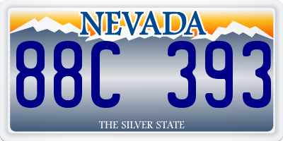 NV license plate 88C393