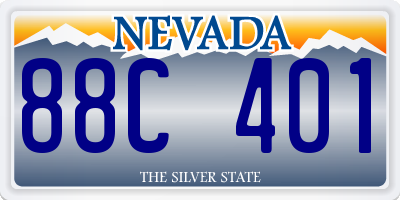 NV license plate 88C401