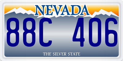 NV license plate 88C406