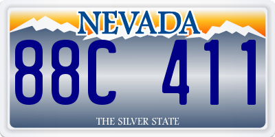 NV license plate 88C411