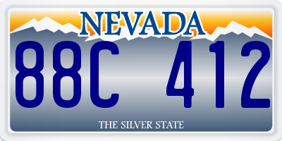 NV license plate 88C412