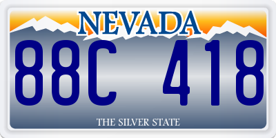 NV license plate 88C418