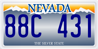 NV license plate 88C431