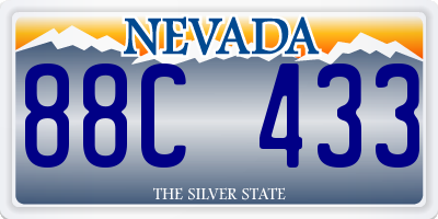 NV license plate 88C433