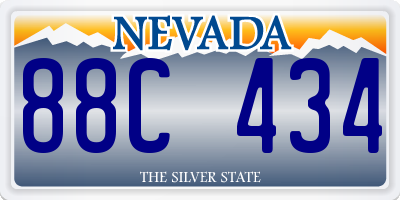 NV license plate 88C434