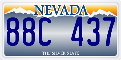 NV license plate 88C437