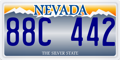 NV license plate 88C442