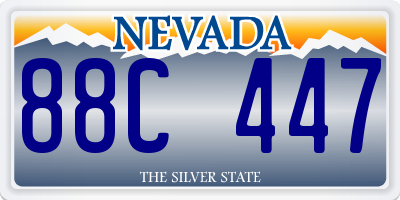 NV license plate 88C447