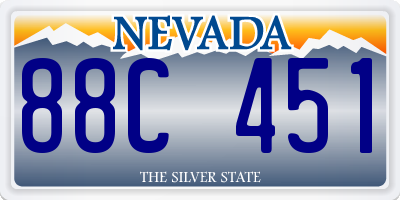 NV license plate 88C451