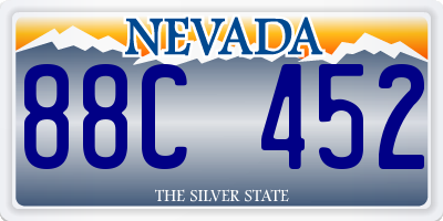 NV license plate 88C452