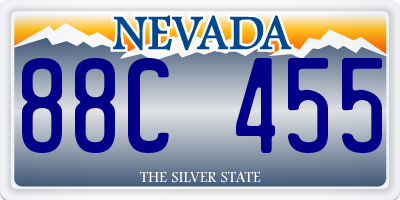 NV license plate 88C455