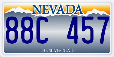 NV license plate 88C457