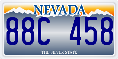 NV license plate 88C458