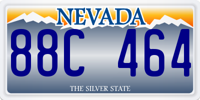 NV license plate 88C464