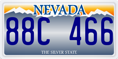 NV license plate 88C466