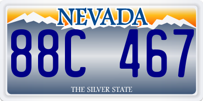 NV license plate 88C467