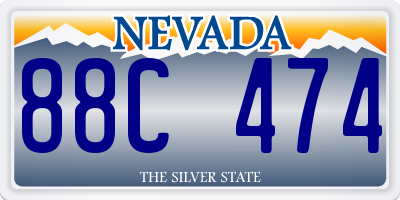 NV license plate 88C474