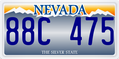 NV license plate 88C475