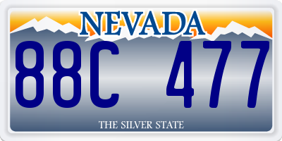 NV license plate 88C477