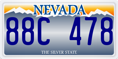 NV license plate 88C478