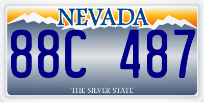 NV license plate 88C487