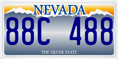 NV license plate 88C488