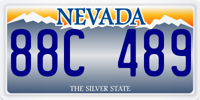 NV license plate 88C489