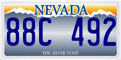 NV license plate 88C492