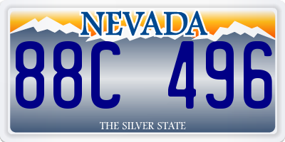 NV license plate 88C496