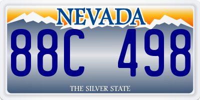 NV license plate 88C498