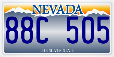 NV license plate 88C505