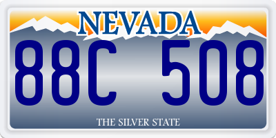 NV license plate 88C508