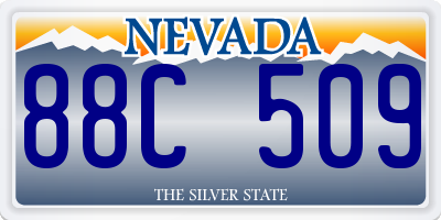 NV license plate 88C509