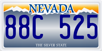 NV license plate 88C525