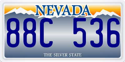 NV license plate 88C536