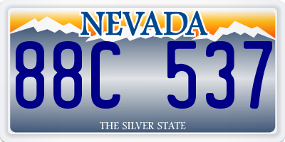 NV license plate 88C537