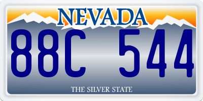 NV license plate 88C544