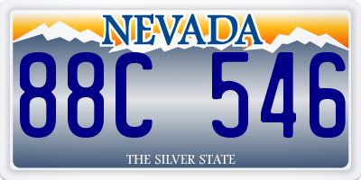 NV license plate 88C546