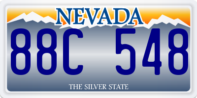 NV license plate 88C548