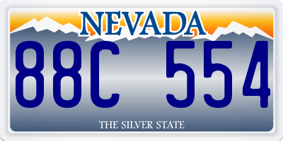 NV license plate 88C554