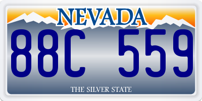 NV license plate 88C559