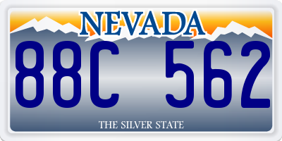 NV license plate 88C562