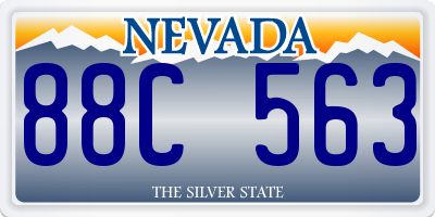 NV license plate 88C563