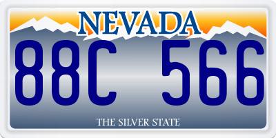 NV license plate 88C566