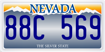 NV license plate 88C569