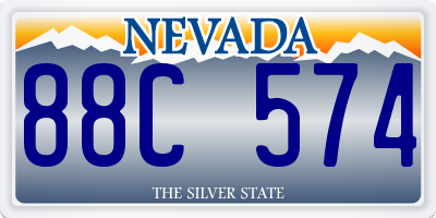 NV license plate 88C574