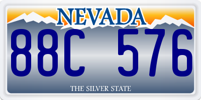 NV license plate 88C576