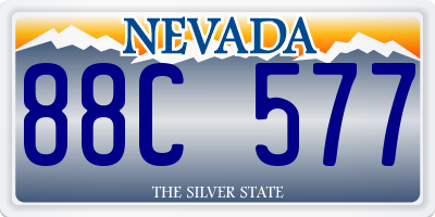 NV license plate 88C577