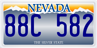 NV license plate 88C582